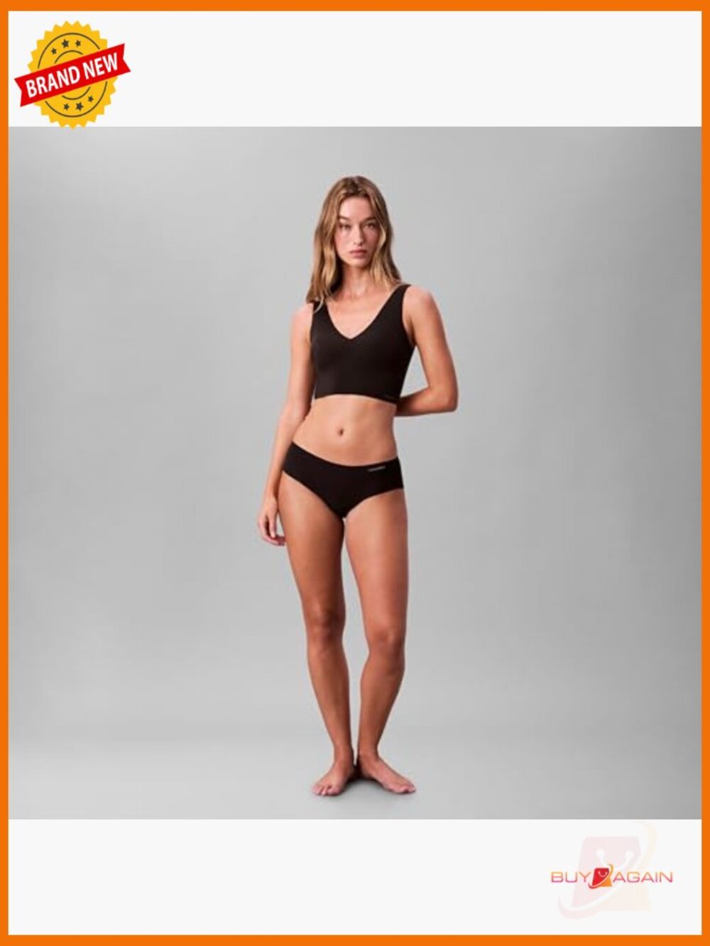Seamless Lightly Lined V-Neck Bralette Bra Wirefree Pull-On - Picture 2 of 7